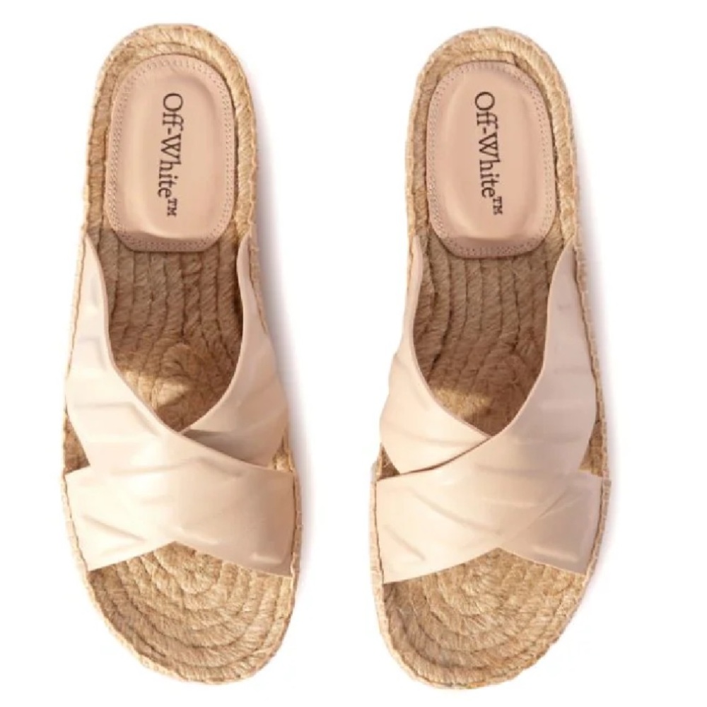 Authentic Off-White Diag Lea Crisscross
Espadrille Sandals
